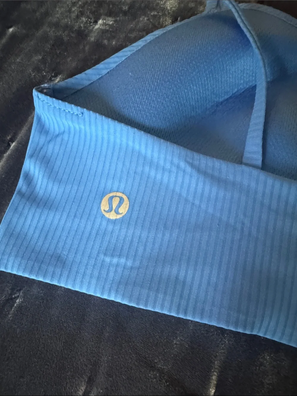 lululemon like a cloud ribbed  bra — size 6 Blue